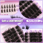 LumiLash™ Professional DIY Lash Cluster Kit – 280 Soft Wispy Lash Clusters | Complete At-Home Lash Extension Set