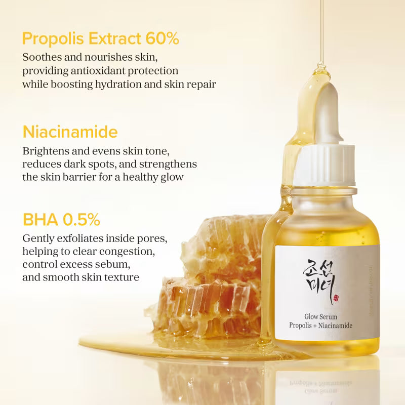 Propolis Serum – Nourishing & Hydrating Korean Facial Serum for Healthy Glowing Skin | 30ml