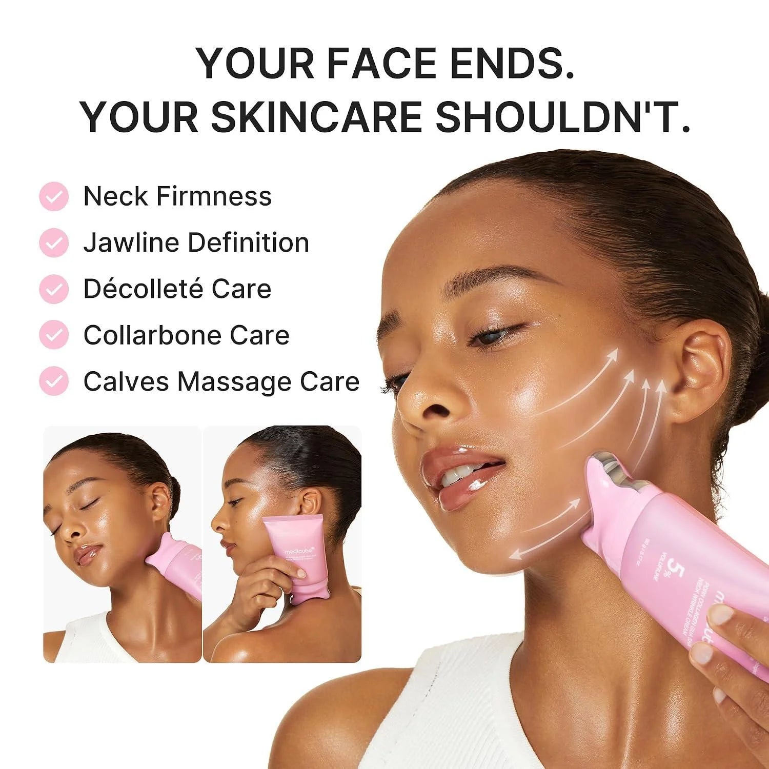 PDRN Collagen Neck Cream with Gua Sha Massager