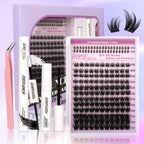 LumiLash™ Professional DIY Lash Cluster Kit – 280 Soft Wispy Lash Clusters | Complete At-Home Lash Extension Set