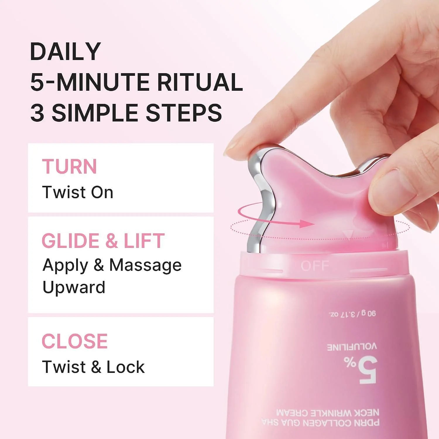 PDRN Collagen Neck Cream with Gua Sha Massager