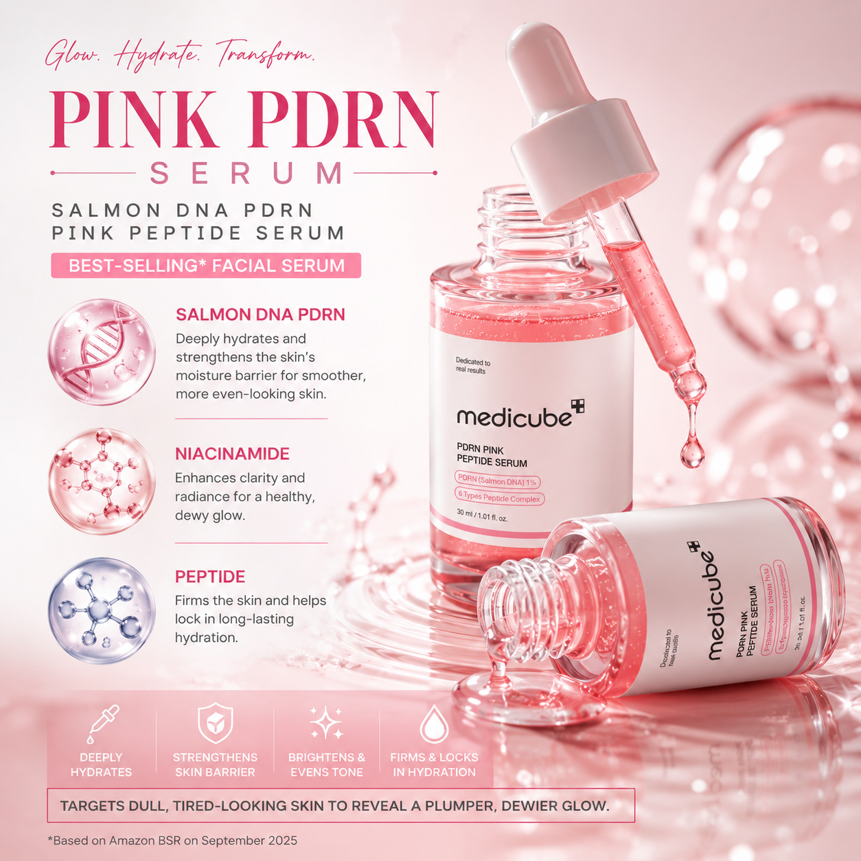 *Medicube PDRN Pink Peptide Serum (30Ml)
